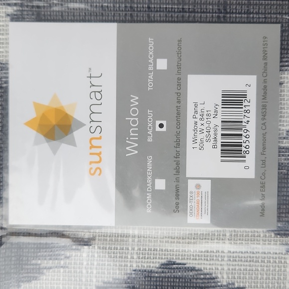 Sunsmart Blackout Window Panels (2) 50"W x 84"L - Picture 7 of 8